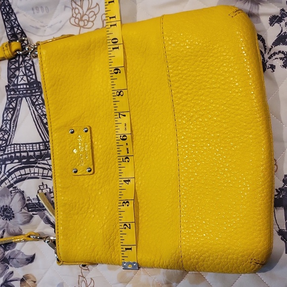 Kate Spade Yellow Pebble Leather Crossbody Bag - Picture 8 of 9